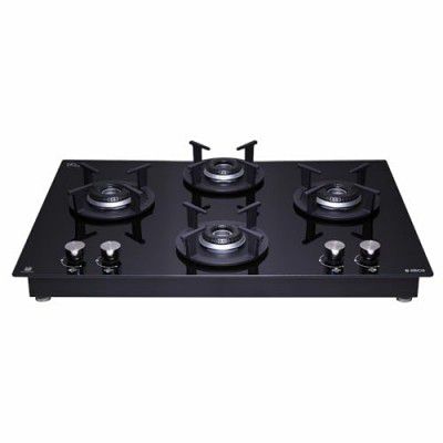 [Extra Rs.2209 Off] Elica 60cm 4 Burner AI Hob-Top | RG FLEXI HCT 460 DX LOTUS BK | Italian Sabaf Valves & Enameled Coated Brass Burners | 2 Year Comprehensive Warranty