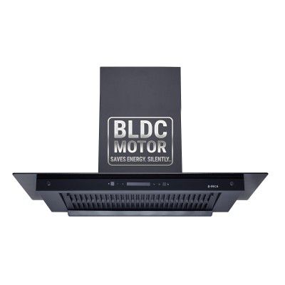 Elica 90cm 1600 m3/hr BLDC Filterless Autoclean Kitchen Chimney with FULL GRILL |15 Yrs Motor WARR |FLAT FL 900 MAX BLDC HAC LTW MS NERO