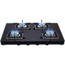 Elica Slimmest 4 Burner Gas Stove | 7 Year Warranty on Glass & 5 Year Warranty on Burners | 694 CT VETRO (SLIMLINE SPF 2J) | Black...