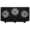 Elica Vetro 3 Burner Gas Stove (7031 CT VETRO Black) | Manual Ignition | Toughened Glass Top | High-Efficiency Brass Burners | Elegant Design | 2-Year Warranty...