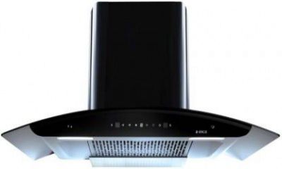 Elica WD TFL HAC 90 MS NERO with Installation Kit Included Auto Clean Wall Mounted Chimney)