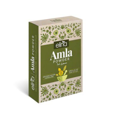 Elina amla powder for hair growth | organic dry amla powder for hair | pure and natural | chemical free | Indian gooseberry powder for hair | men & women | Free from Preservatives & Chemicals | Pack o