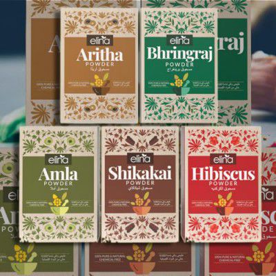 Elina Combo Listings for Herbal Powder & Herbal Henna for Hair (Amla+Reetha+Shikakai+Bhringraj+Hibiscus -250g)