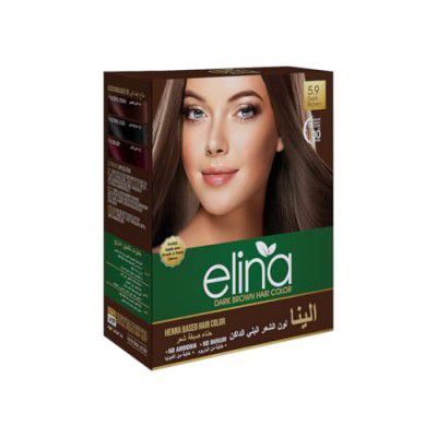 Elina Hair Colour Brown | Ammonia & Barium free Organic Hair Color - 10g each (Brown, 30gm)