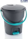 ELINOR IN GREY COLOR WITH PEDAL IN UNBREAKABLE PLASTIC MATERIAL Plastic Dustbin (Grey)...