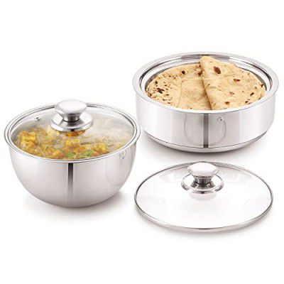 ANJALI ES2PCS Elite Pro Stainless Steel 1pc Gravy Bowl 1300 ml