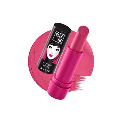 Elle 18 Color Pops Matte Lipstick, Pink Kiss, Moisturising Bullet Matte | 4.3 g