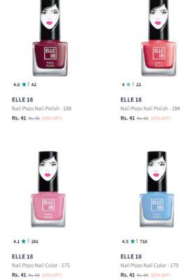 Elle 18 Nail Polish Starts ₹45