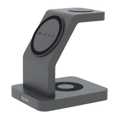 eller santé® 23w Magnetic Mag-Safe Charger 3in1 Wireless Charger - Grey