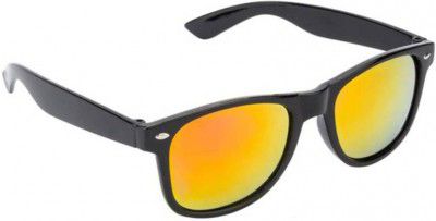 Elligator  Mirrored Wayfarer Sunglasses (54)  (For Men & Women, Yellow)