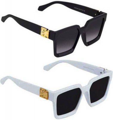 Elligator  Others Wayfarer, Retro Square Sunglasses (50)  (For Men & Women, Black)