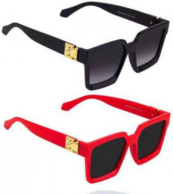 Elligator  Others Wayfarer, Retro Square Sunglasses (50)  (For Men & Women, Black)