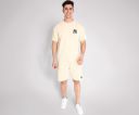ELLITI Cotton Blend Casual Round Neck Printed T-Shirt and Shorts Set, Men's Pyjama Co-Ord Set...