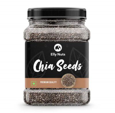 Elly Nuts 100% Natural and Premium Raw Unroasted Chia Seeds - 500 Gram - Omega 3 and Fiber for Weight Loss - Diwali Gift Pack