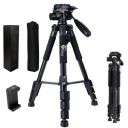 Eloies® AB-59 Tripod for Camera & Smartphone with Mobile Holder & Bag for Photographers & Videographers | Height: 5Feet 3Inch (Max) 1Feet 8 Inch(Min) | Payload 3Kg |Lightweight & Comapct |Camera Stand...