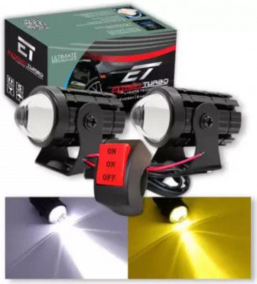 ELTRON TURBO Original DC Power 18W Mini Gun Driving Fog Light Universal (Pack of 2, Yellow & White 1 Month Warranty)