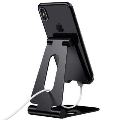 ELV Aluminum Adjustable Mobile Phone Foldable Holder Stand Dock Mount