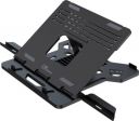 ELV DIRECT Adjustable Foldable Laptop Stand with 2 Attached Phone Stands, for Laptops ABSLAPSTNDBLK11 Laptop Stand...