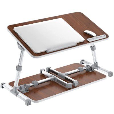 ELV DIRECT Adjustable Portable Laptop Bed Study Table Standing Desk with Foldable Legs
