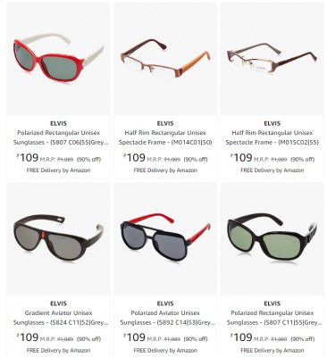 ELVIS Sunglasses Starts ₹109 | Upto 90% Off
