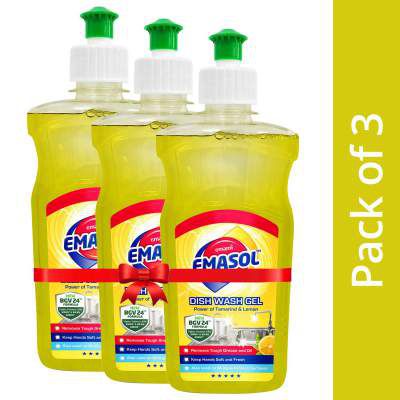 EMAMI EMASOL Dish Wash Gel 500 ml (Pack of 3)