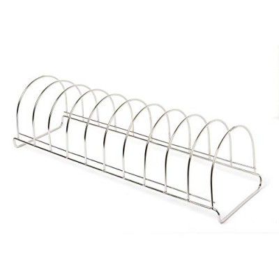EMBASSY Stainless Steel Round Plate Rack/Stand, 1-Piece, Size - 10 (50 cms)