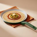 Ember Cookware Arcilla Ceramic Non Stick Tawa 28cm | Non Toxic Roti & Chapati Pan | ISI Certified | Ceramic Cooking Tawa | 1x Spatula | PFAS & PTFE Free | 5-Year Warranty | Green...