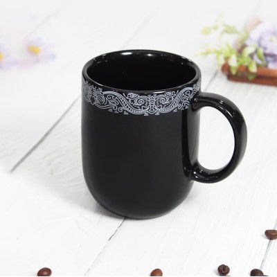 Emble by Vola Chroma Black Ceramic Mug 200ml, Microwave Safe