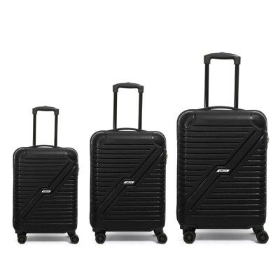 Emblem Gypsy Set of 3 Hard Case Trolley Bags (Cabin, Medium & Large), Lock System & Security Zipper