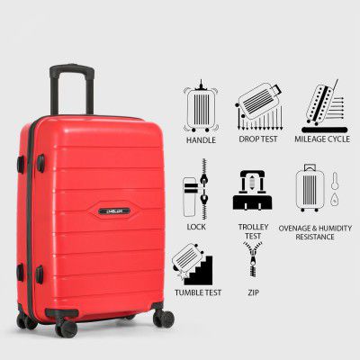 Emblem Luggage Hard Cabin Trolley Small 55cm Trolley Bag (Red)
