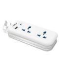 EMBOX Extension Board with USB C and USB A Ports with Universal Sockets and Indicator-Compact Extension Cord Multi Plug Socket with Safety Shutter-2500W (Mini-1 Mtr Cable)...
