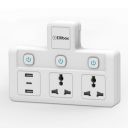 EMBOX Multi Plug Socket with Type C Port Individual Switch-Cordless Extension Board with 2 Sockets 2 USB A & 1 USB C Slot -2500W...