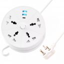 EMBOX Rotary Extension Board with USB C USB A Extension Board (4 Sockets + 3USB Retractable)...