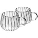 EMERGE Double Wall Transparent Clear, Tea Coffee Mug, 250 ML, Coffee Tea Cup (Pack of 2)...