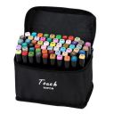 EMNDR 60Pcs Color Dual Tip Art Markers Set Brush & Chisel Sketch Marker For Adult Coloring Calligraphy And Illustration Markers Drawing Pen For Kids Colour Pens (60 Pcs), Black...