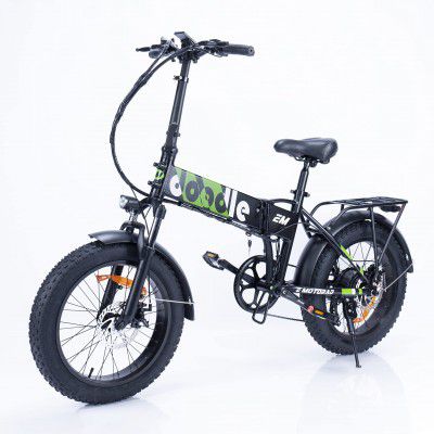 EMotorad Doodle v2 Foldable Electric Cycle 7Speed Shimano Gears 16 6061 Aluminium Alloy Frame Front Suspension 20 Fat Tyre