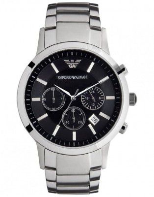 Emporio Armani Analog Black Dial Mens Watch-AR2434