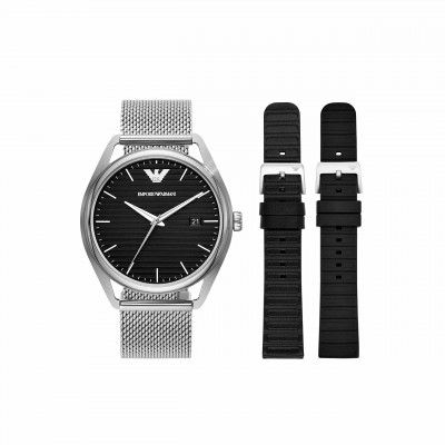 Emporio Armani Analog Black Dial Mens Watch-AR80055