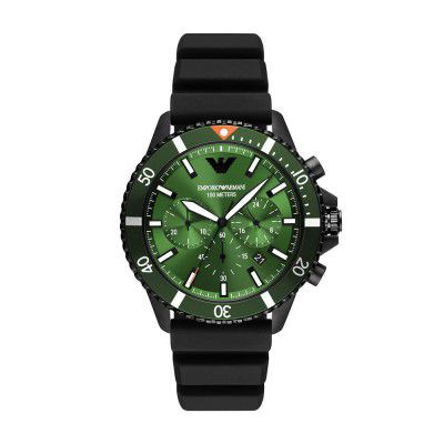 Emporio Armani Diver Analog Green Dial Mens Watch-AR11463
