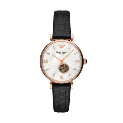 Emporio Armani Gianni T-Bar Analog Mother of Pearl Dial Women Watch-AR60047