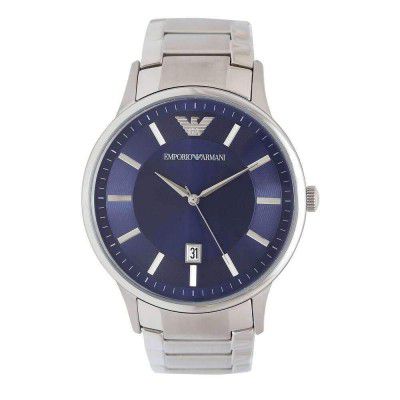 EMPORIO ARMANI Mens Metallic Analogue Watch - AR11180I (Blue_Free Size)