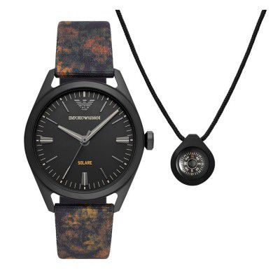 Emporio Armani Reset Analog Black Dial Mens Watch-AR80056