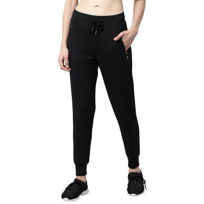 Enamor Athleisure Women's Slim Fit Mid Rise 7/8 Length Quick Dry Antimicrobial 4 Way Stretch Breathable Cotton French Terry Jogger - A401