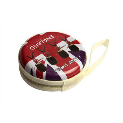 Encelade Round Aluminium Zipper Headphone Case London