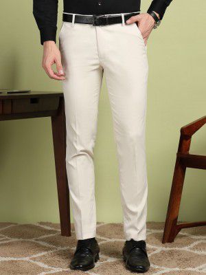 encore by INVICTUS Men Mid-Rise Formal Trousers