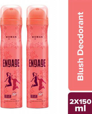 Engage Blush Deodorant Spray - For Women (300 ml, Pack of 2)