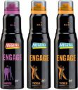Engage Deo Combo 1 Nudge 220ml and 2 Tickle 220ml Deodorant Spray - For Men (660 ml, Pack of 3)...