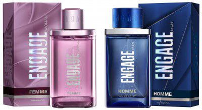 Engage Femme Eau De Parfum, Perfume for Women, 90ml And Engage Homme Eau De Parfum, Perfume for Men, 90ml