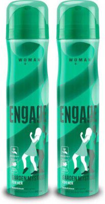 Engage Garden Mystique Deodorant for Women, Spicy and Woody, Skin Friendly, 150ml Pack of 2 Deodorant Spray - (300 ml, Pack of 2)