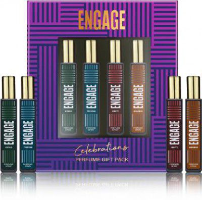 Engage Gift Set Celebrations Perfume Spray, Long Lasting Diwali Hamper by ITC (25mlx 4) Perfume - 100 ml  (For Men)
